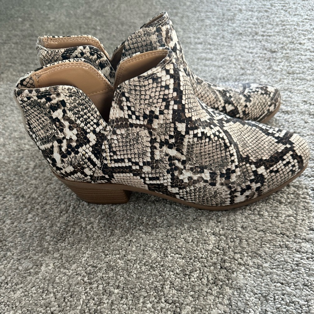 Express snake skin bootie